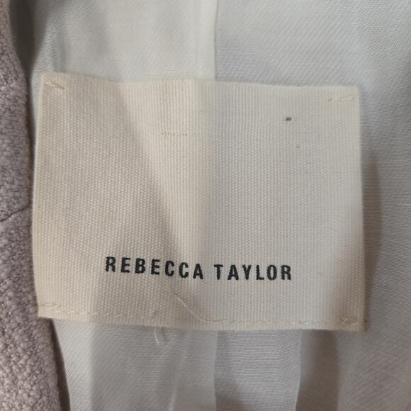 Rebecca Taylor Textured Knit Blazer Womens Small Pink Career Wear Coastal - Picture 5 of 12